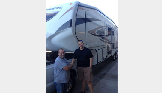 Campers on the lot at Topper’s RVs