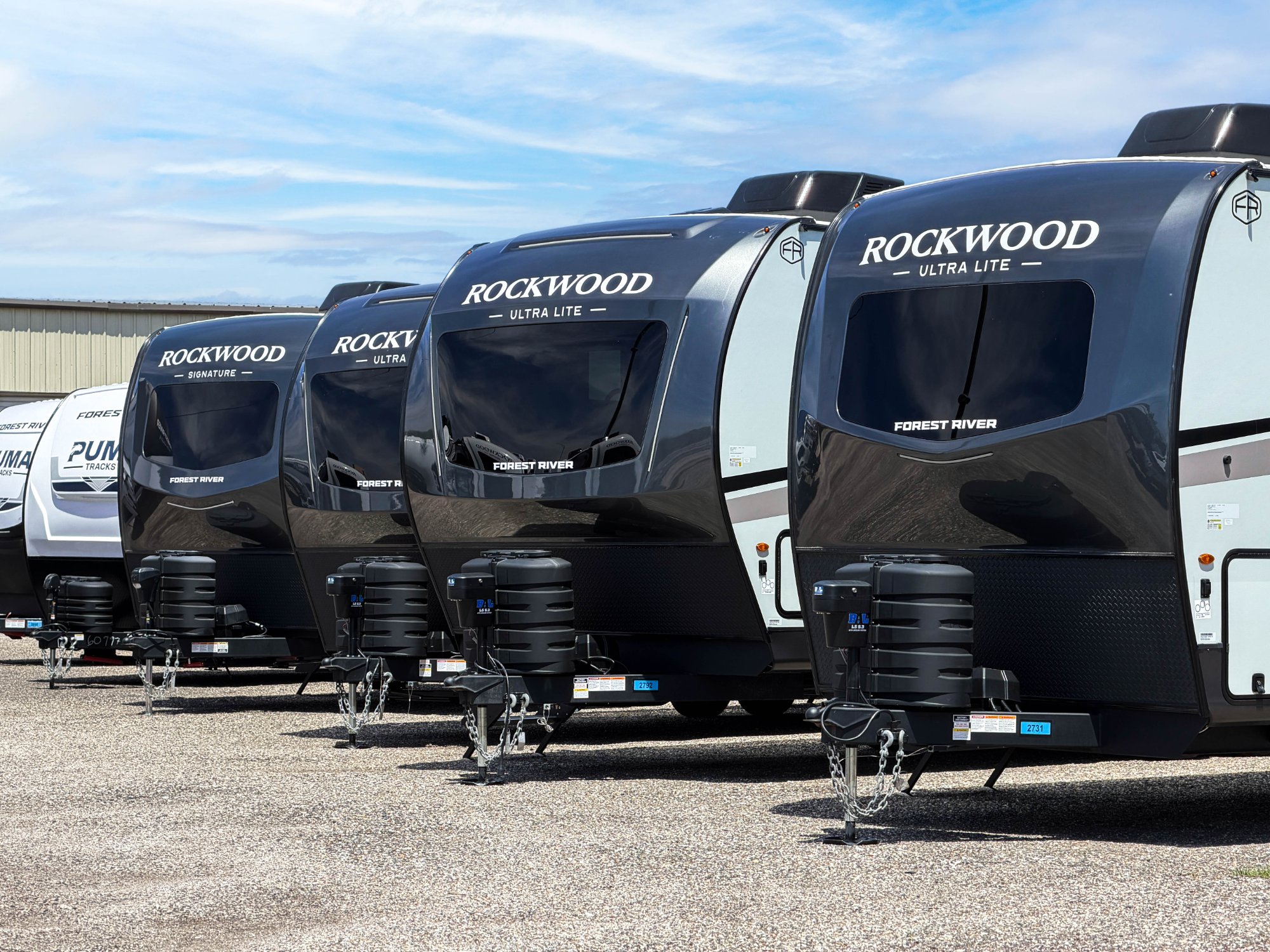 Large RV inventory lot at Williams Family RV