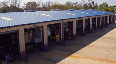 Bayou Outdoor RV Service bay and repair facility