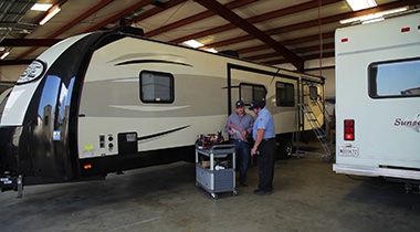Bayou Outdoor RV Service Center technicians at work