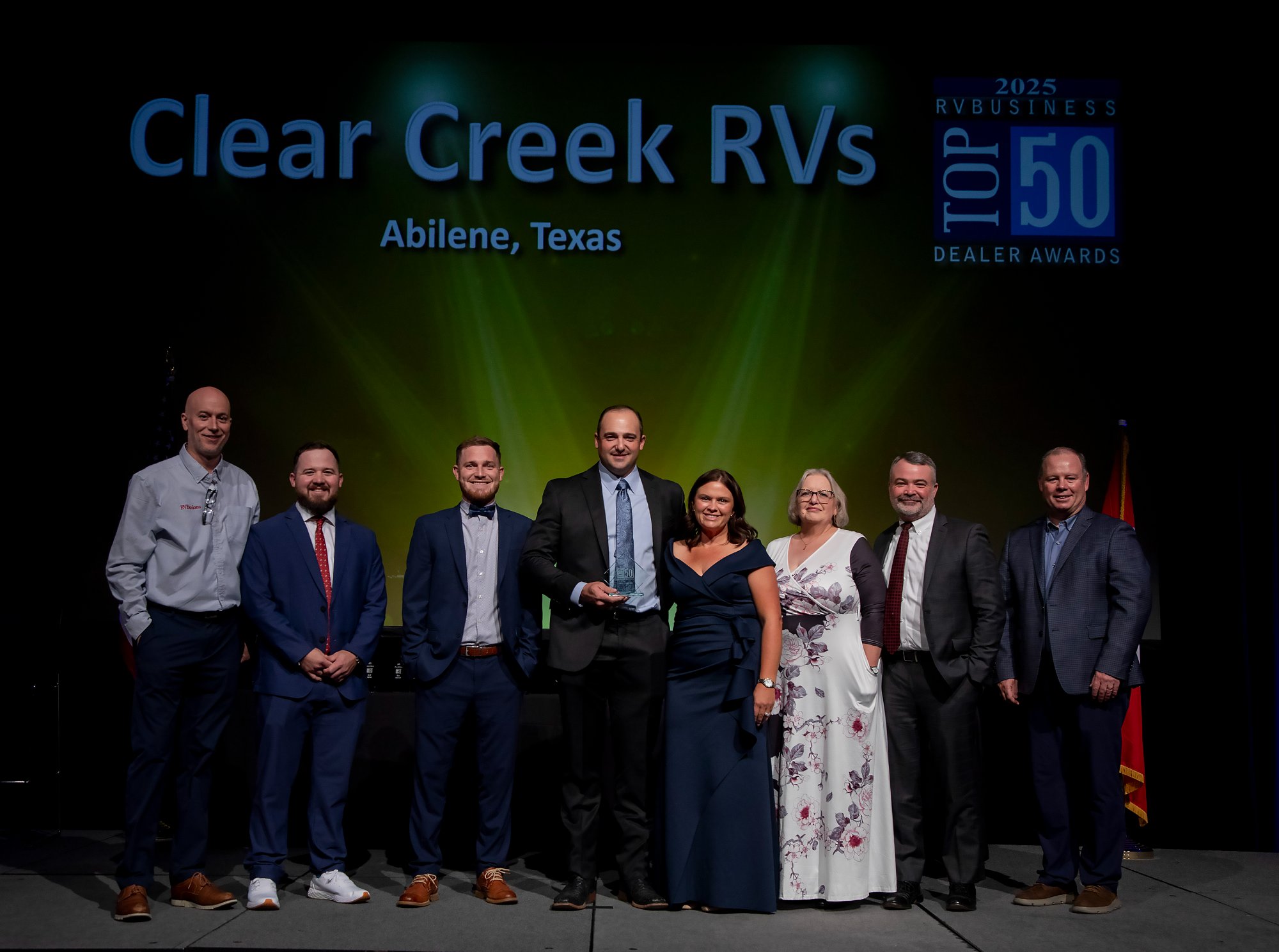 Clear Creek RVs Team Receiving Top 50 Award
