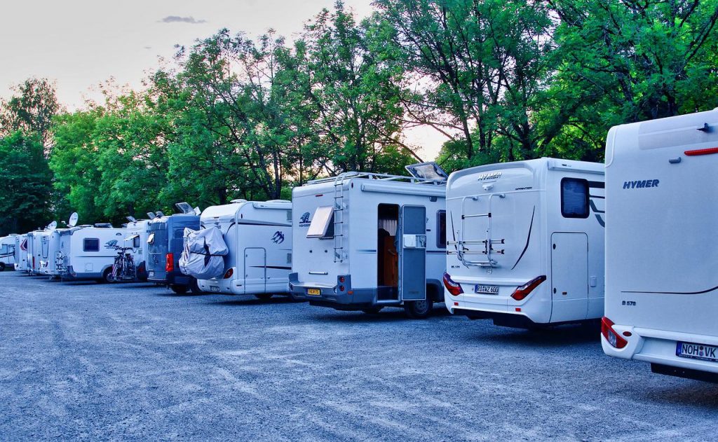 motorhomes parked