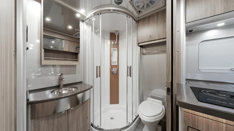 2026 Airstream Atlas 25MS interior — bath