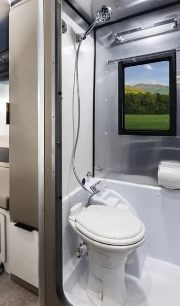 2025 Airstream Basecamp XE interior — bath