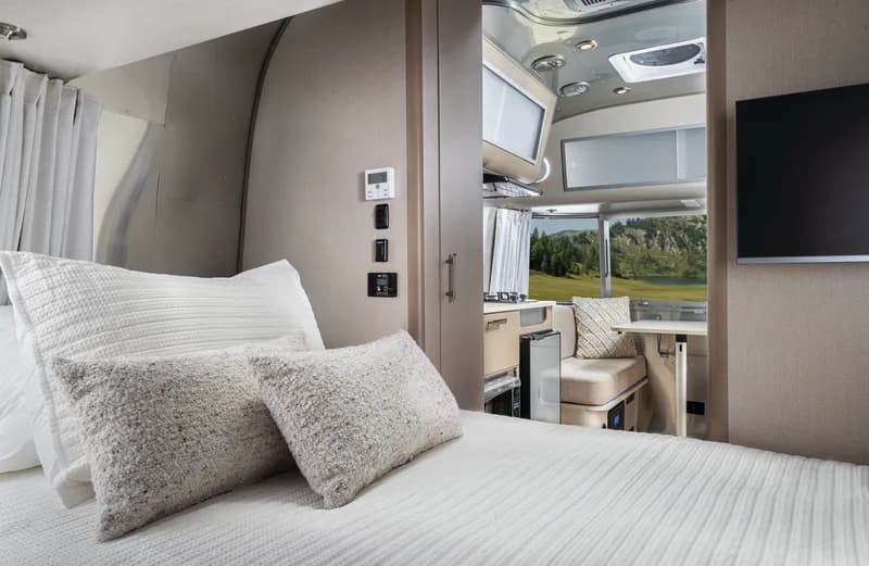 2025 Airstream Caravel 16RB interior — bed
