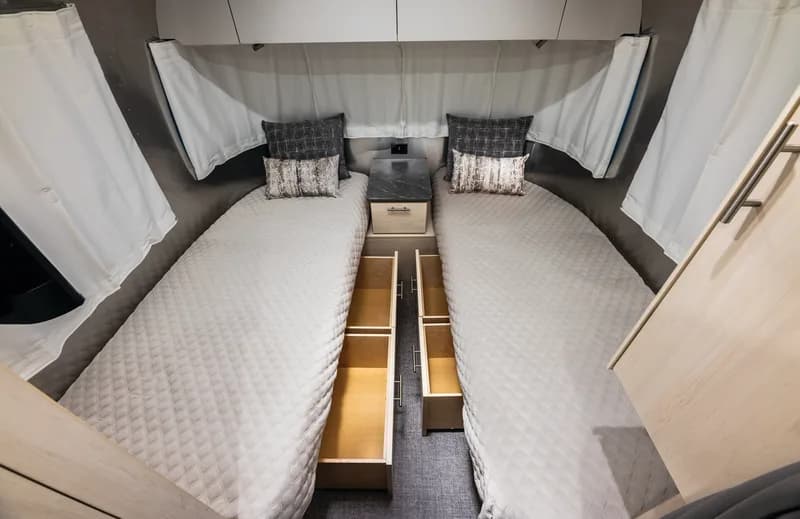 2026 Airstream Flying Cloud interior — bed