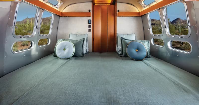 2025 Airstream Frank Lloyd Wright Usonian Limited Edition 28RB interior — bed