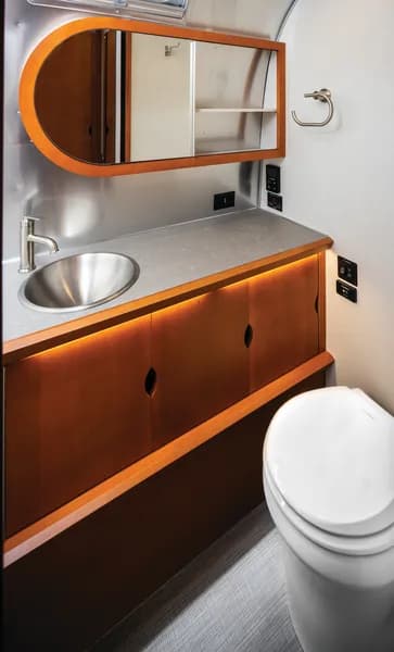 2025 Airstream Frank Lloyd Wright Usonian Limited Edition 28RB interior — bath