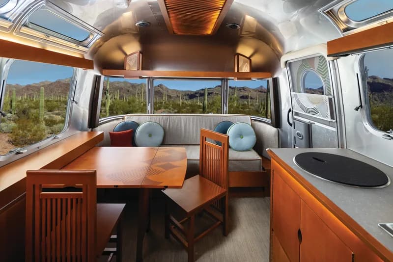 2025 Airstream Frank Lloyd Wright Usonian Limited Edition 28RB interior — lounge
