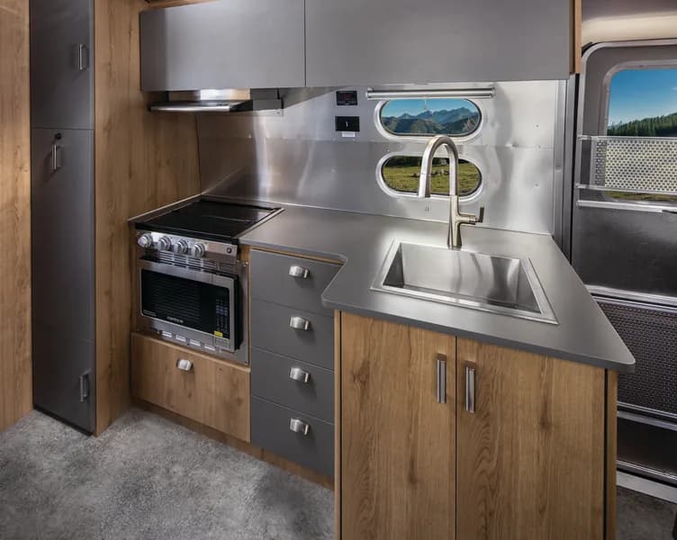 2026 Airstream Trade Wind interior — galley