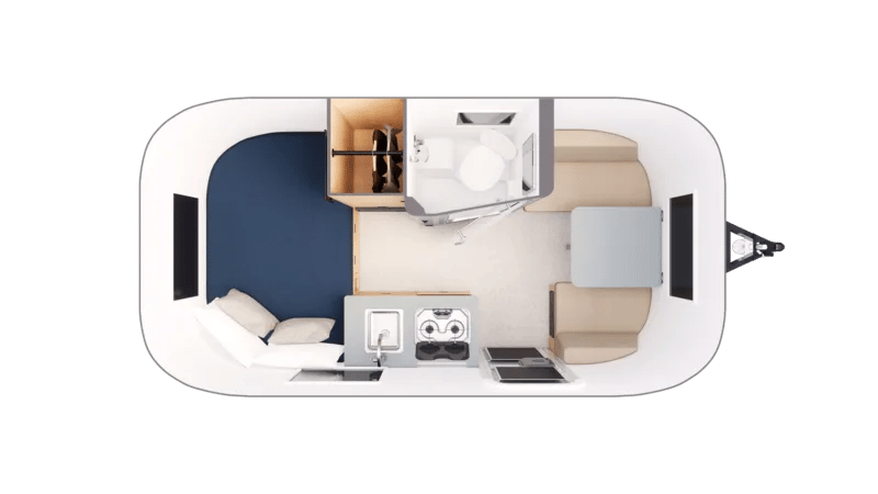 2026 Airstream World Traveler 17RB interior — lounge