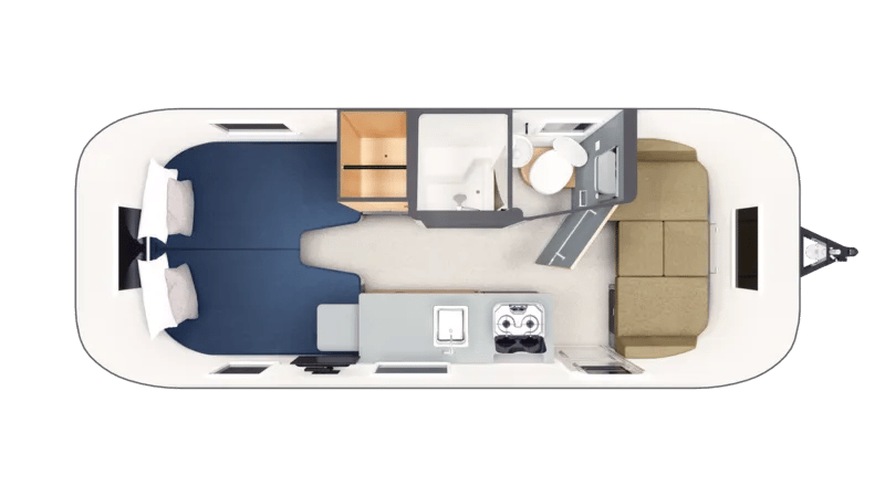 2026 Airstream World Traveler interior — bed