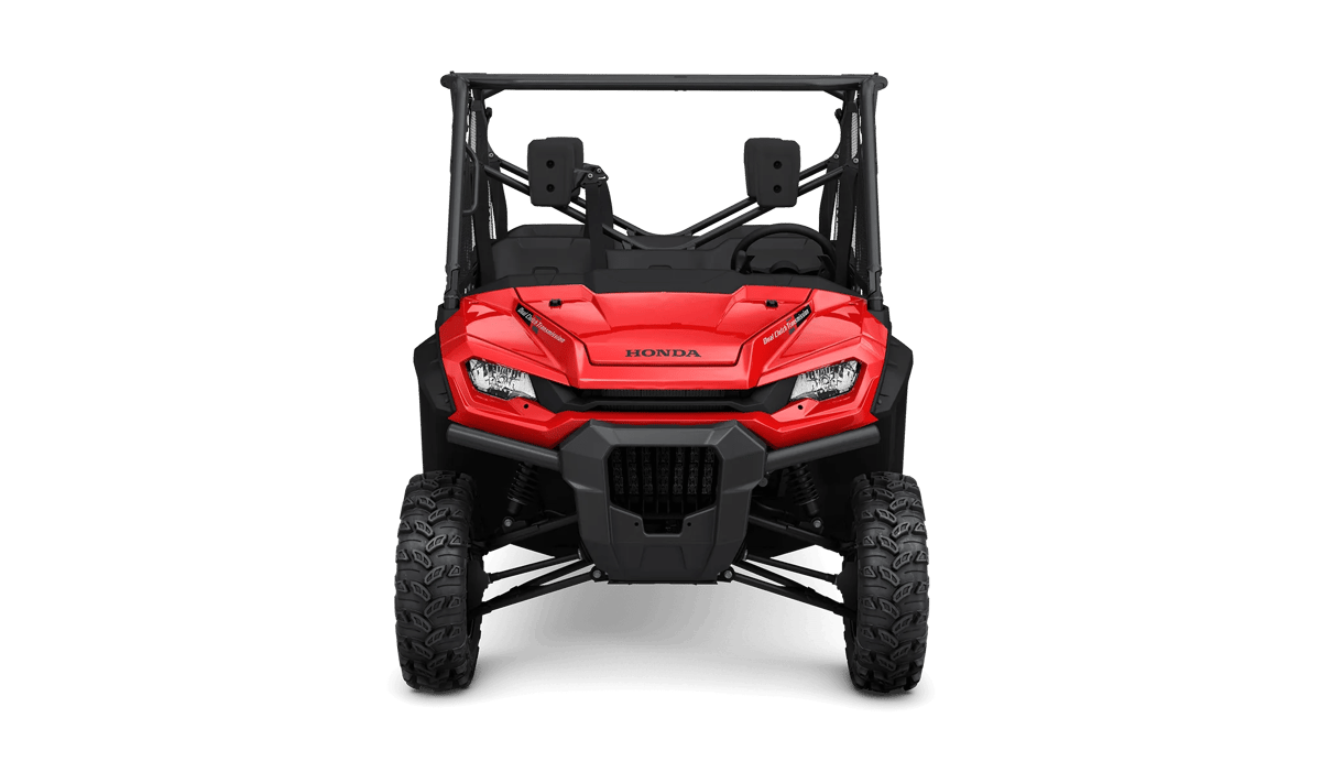 2025 Honda Pioneer 1000-6 Deluxe Crew in Hero Red — gallery view