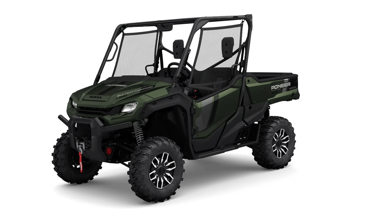 2025 Honda Pioneer 1000 Trail in Matte Green Metallic