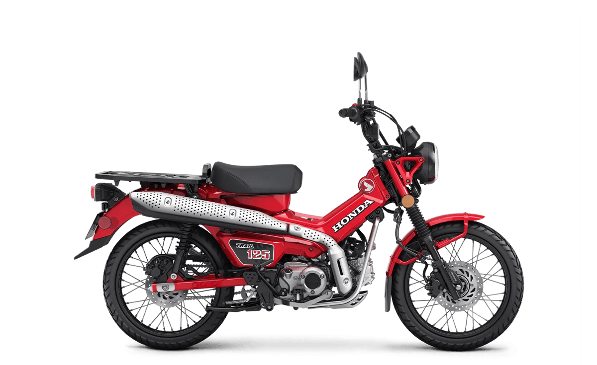 2025 Honda Trail125 in Glowing Red