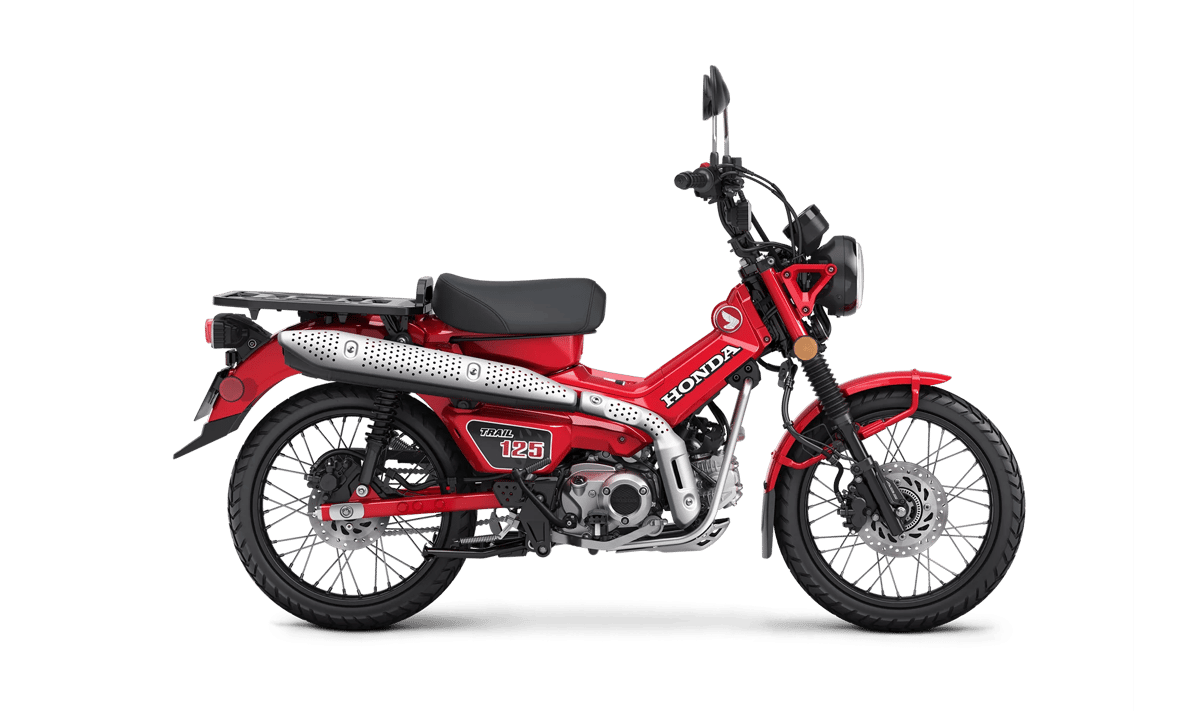 2026 Honda Trail125 in Glowing Red — gallery view