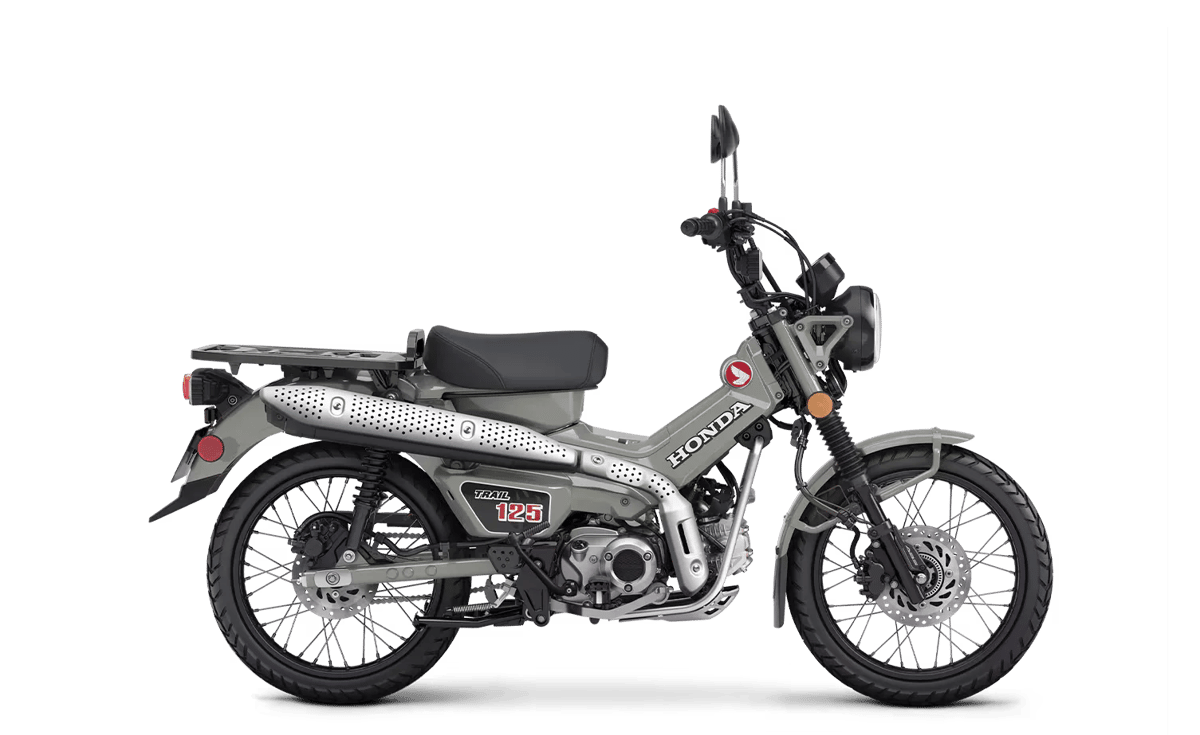 2025 Honda Trail125 in Pearl Smoky Gray