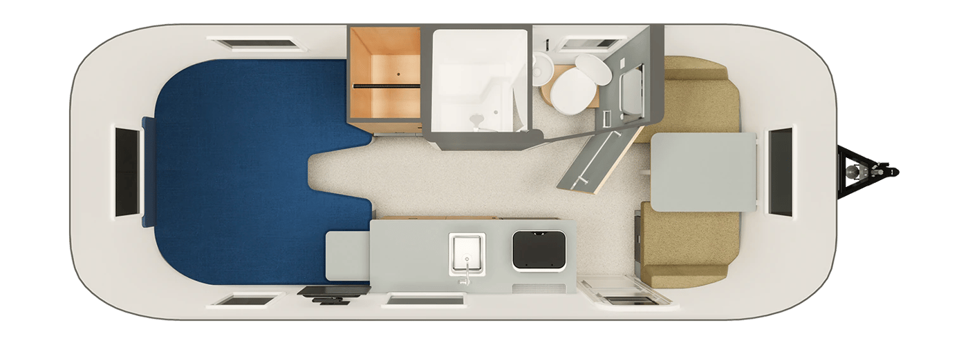 Airstream World Traveler 22RB floorplan