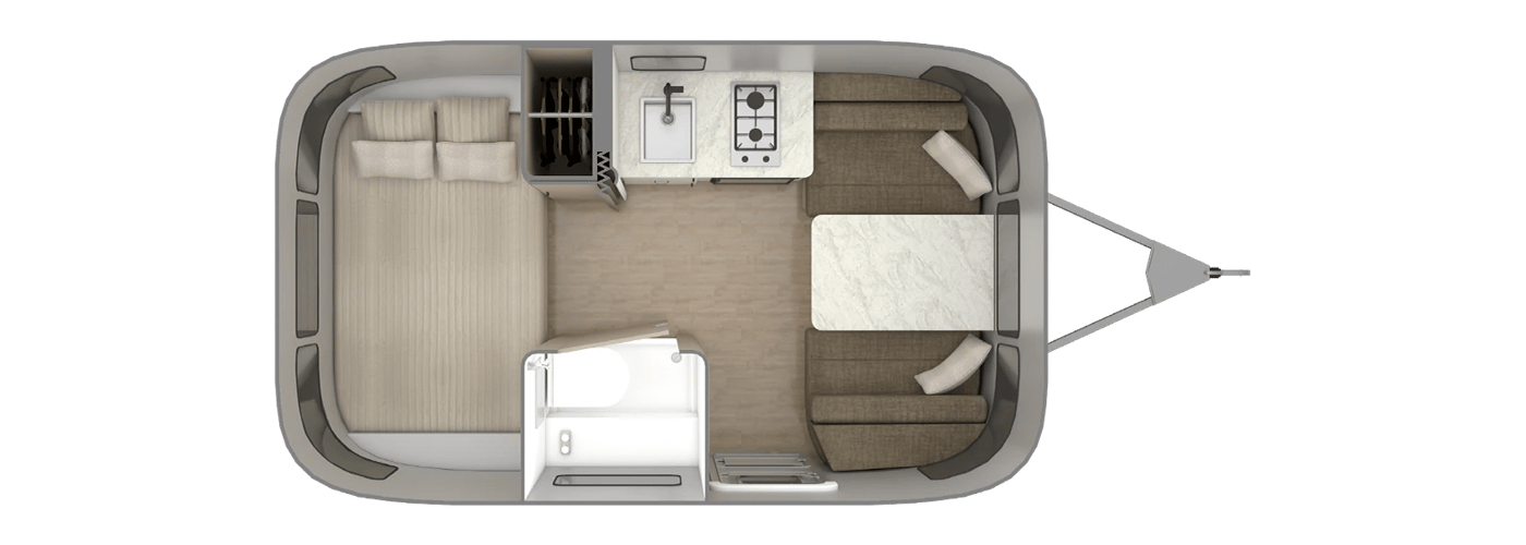 Airstream Caravel 16RB floorplan