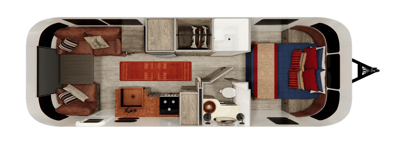 Airstream Stetson + 6666 27FB floorplan