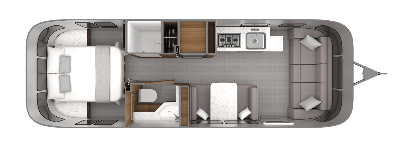 Airstream Classic 28RB-Queen floorplan