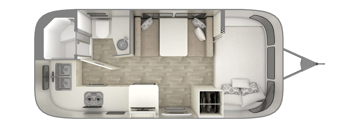 Airstream Bambi 20FB floorplan
