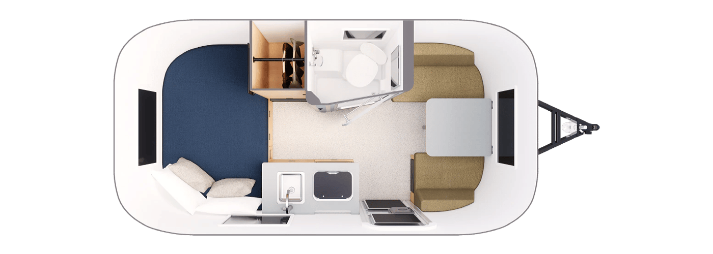 Airstream World Traveler 17RB floorplan