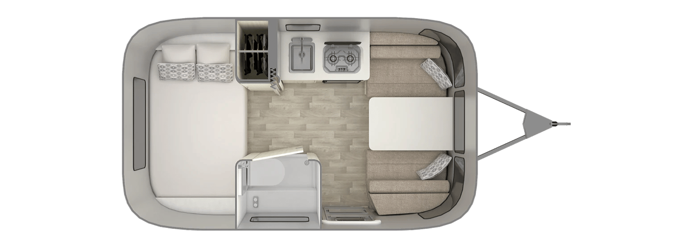Airstream Bambi 16RB floorplan