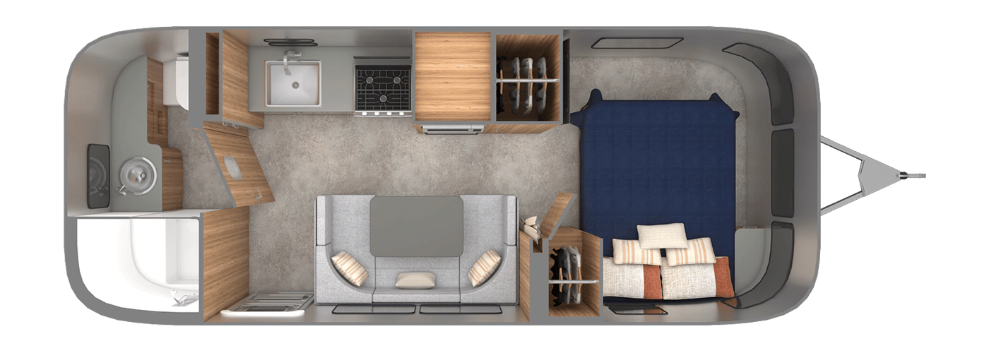 Airstream Trade Wind 23FB floorplan
