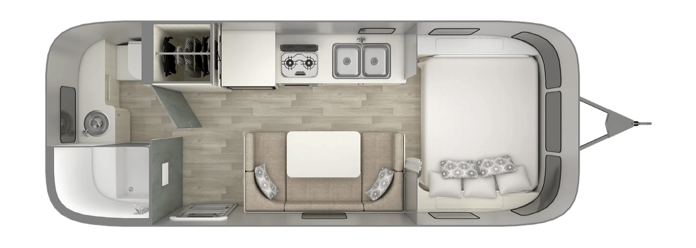 2024 AIRSTREAM BAMBI 22FB Floorplan