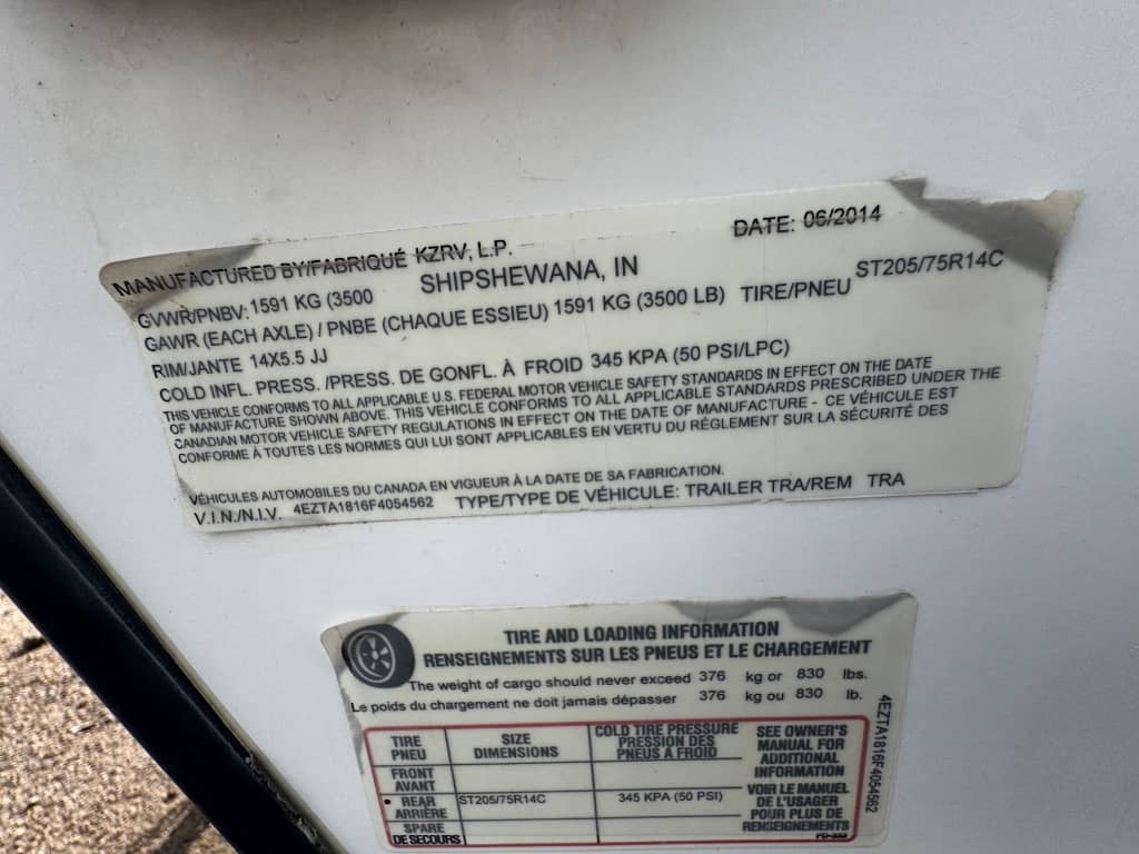 2015 KZ RV 2015 KZ RV Escape - thumbnail 15