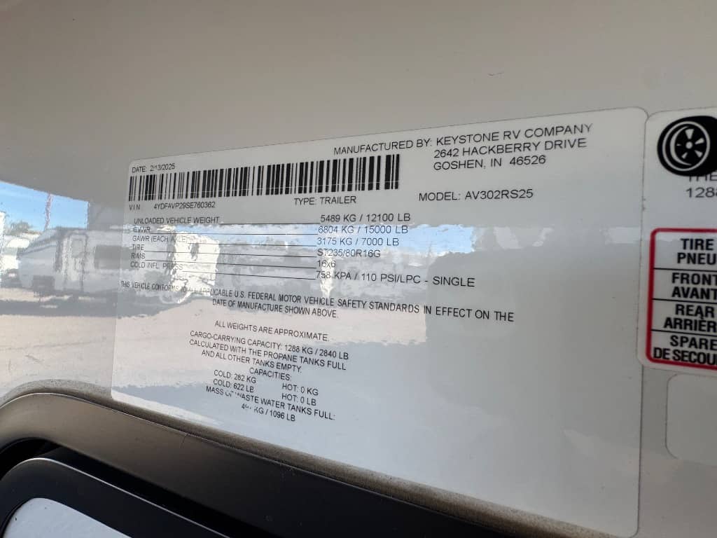 2025 Keystone RV 2025 Keystone RV Avalanche - thumbnail 32