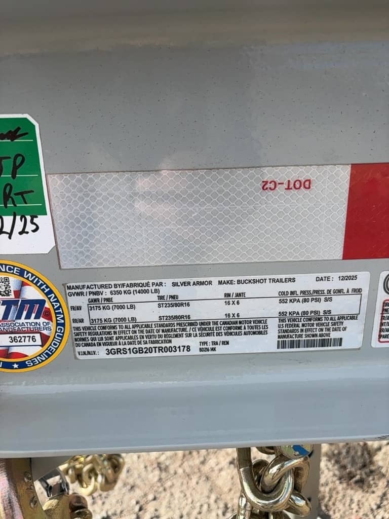 2026 Buckshot Trailers 2026 Buckshot Trailers Dump 7'x16'x2' 14K - thumbnail 4