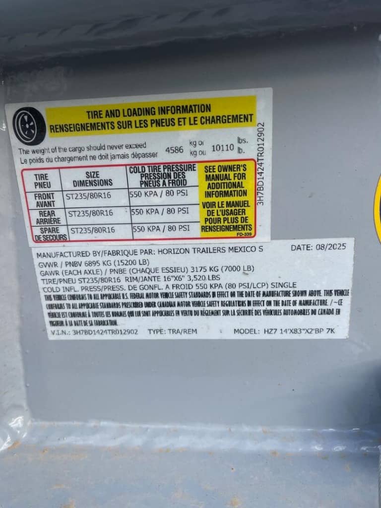 2026 Horizon Trailers 2026 Horizon Trailers HZ7 - thumbnail 5