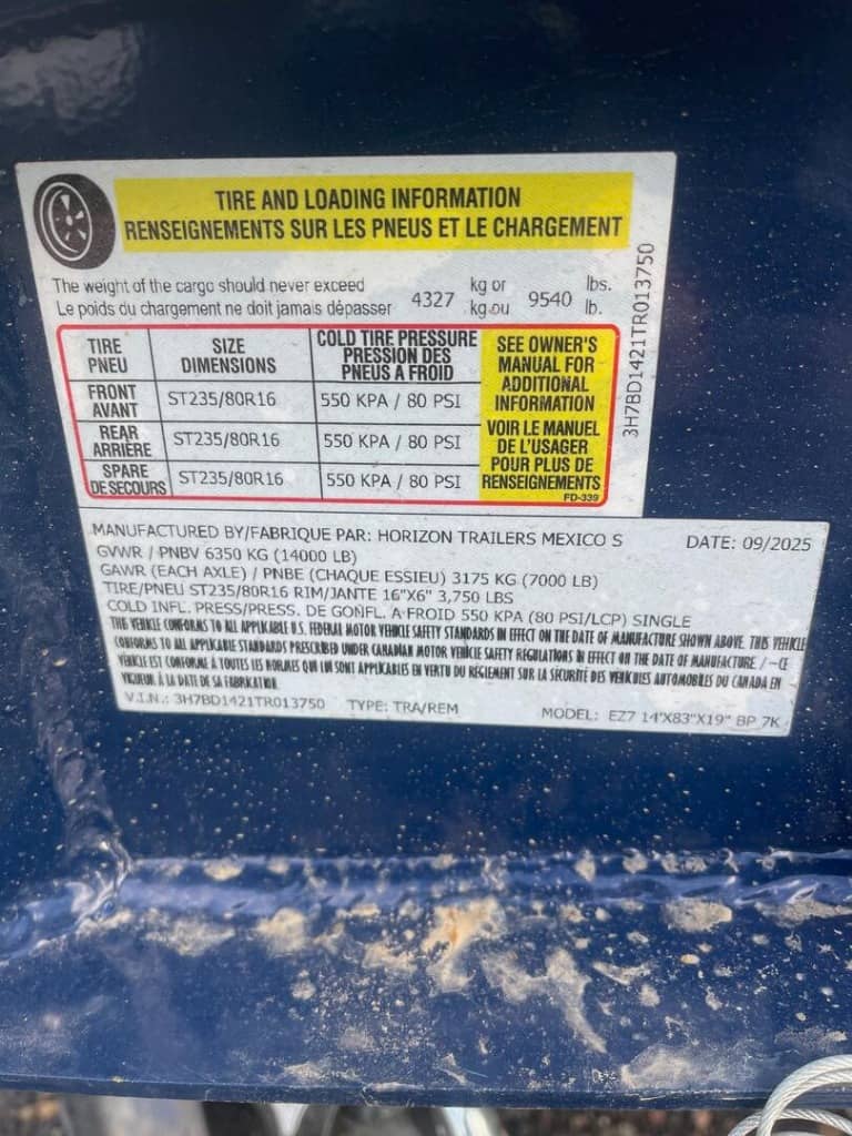 2026 Horizon Trailers 2026 Horizon Trailers EZ7 BP - thumbnail 5