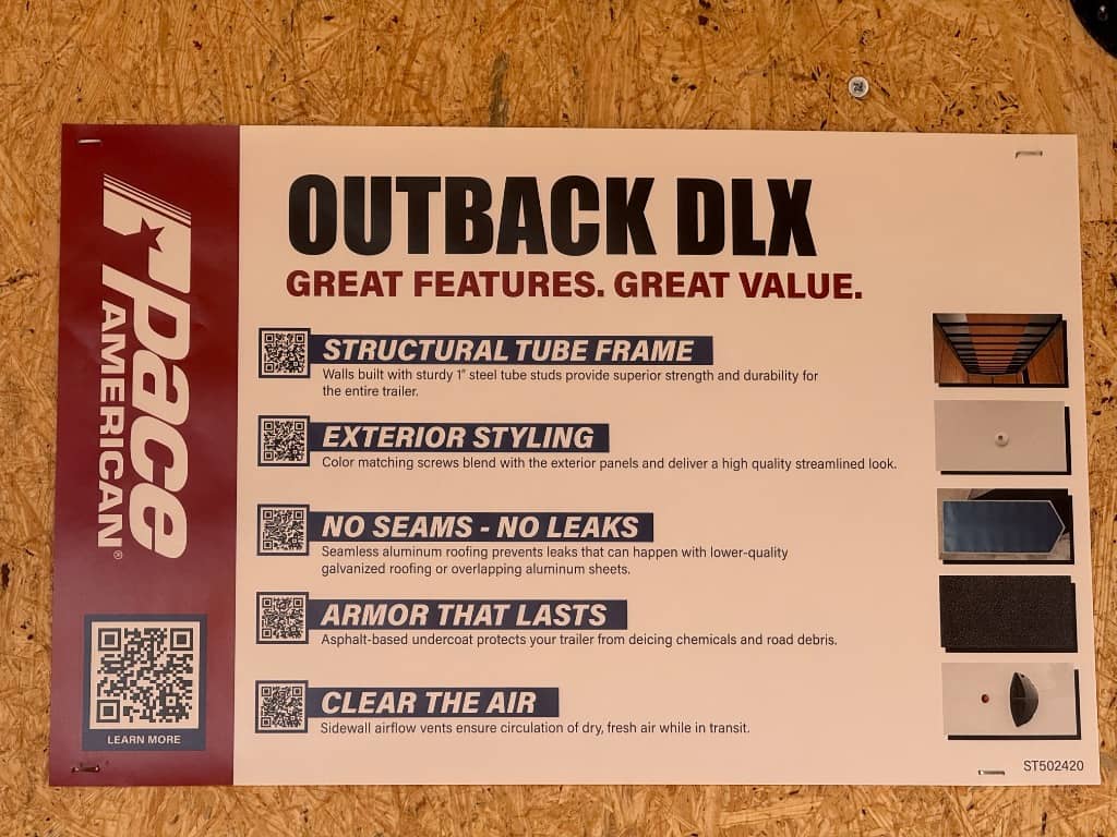 2026 Pace American 2026 Pace American 6 x 12 Outback DLX Flat Top V-Nose 3K - thumbnail 9