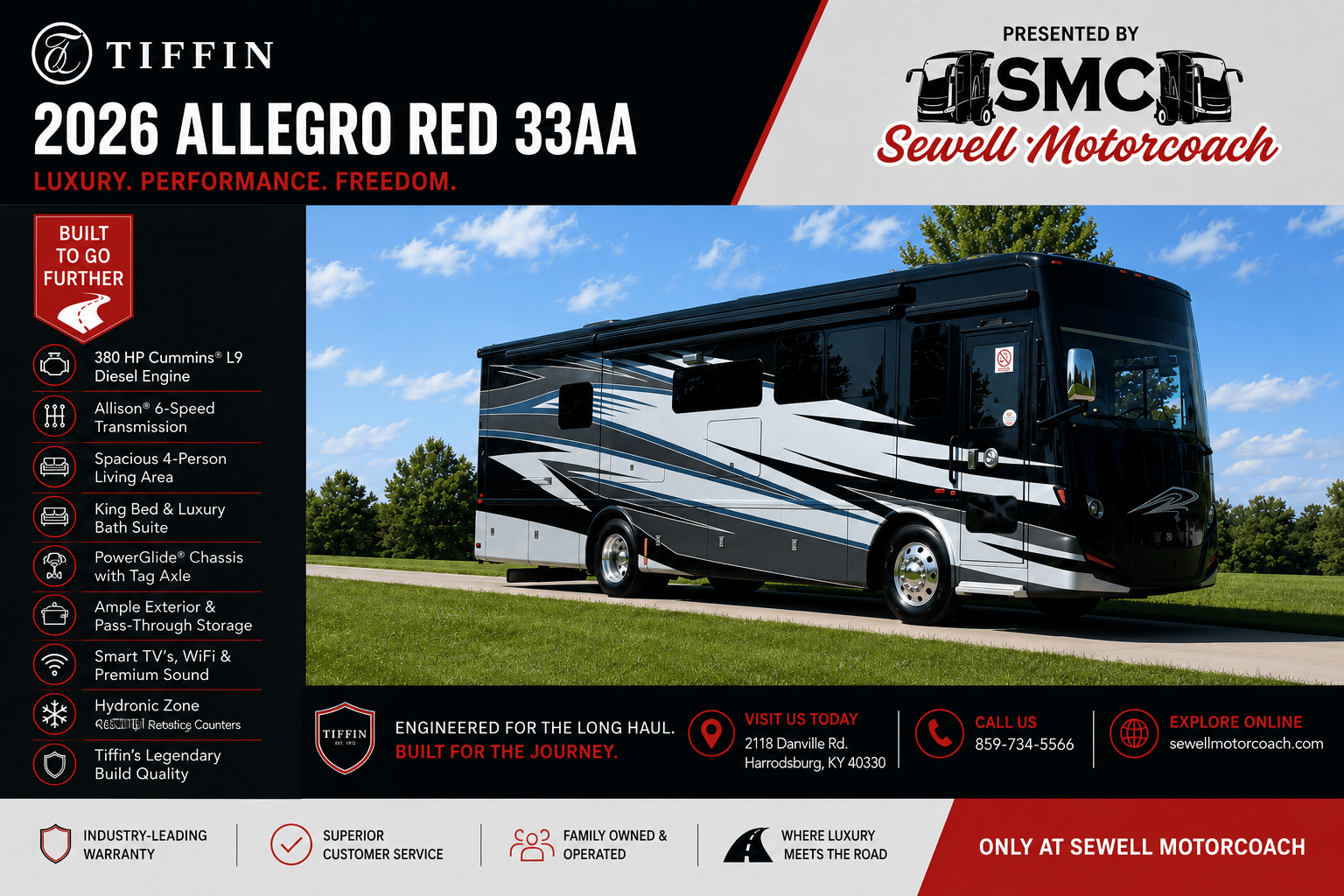2026 Tiffin Allegro Red 33AA