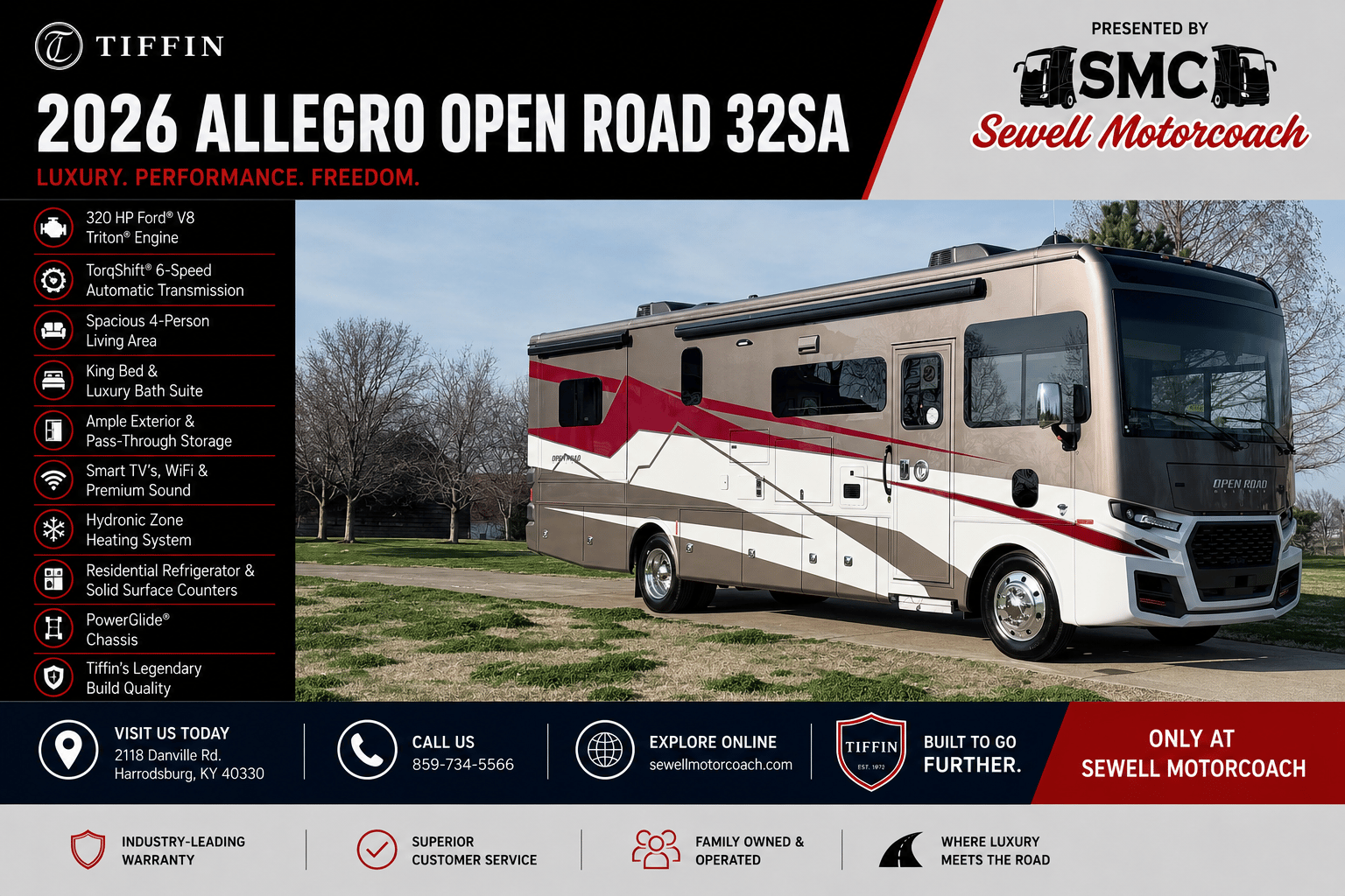 2026 Tiffin Allegro Open Road 32SA