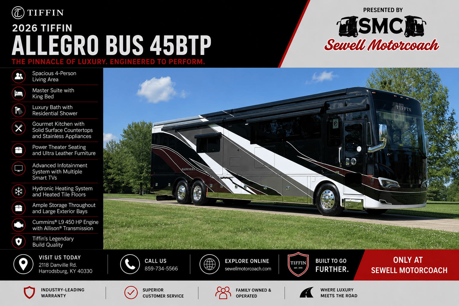 2026 Tiffin Allegro Bus 45BTP