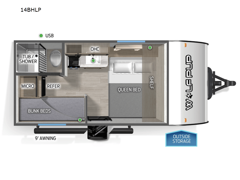 2018 Forest River Cherokee Grey Wolf 26DJSE