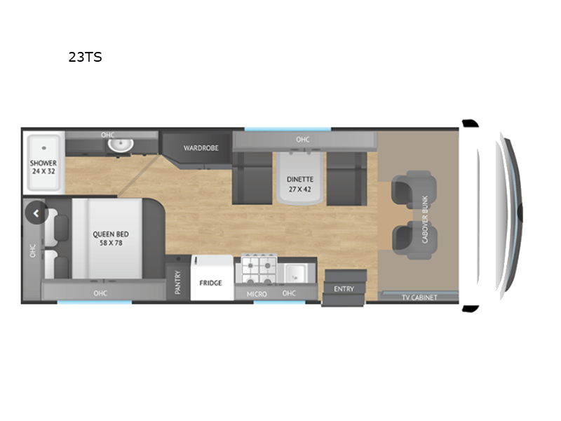 2025 NeXus RV Triumph Sport 23TS floorplan