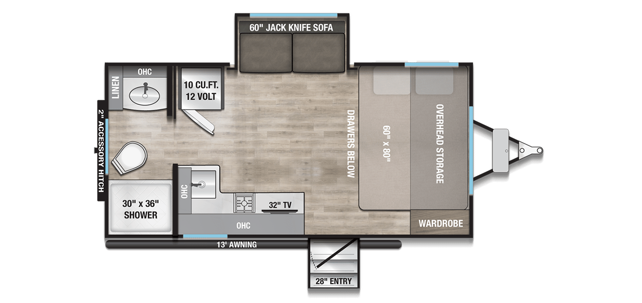 2026 Alliance RV Delta ML166 floorplan