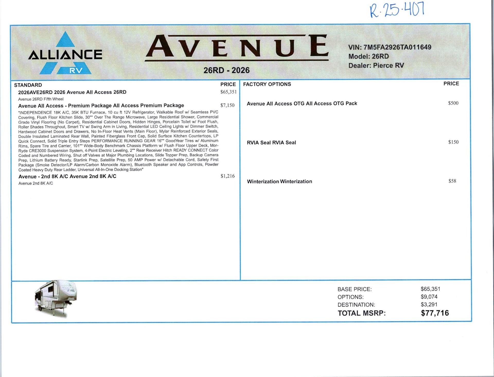 2026 Alliance 2026 Alliance Avenue All Access - thumbnail 27