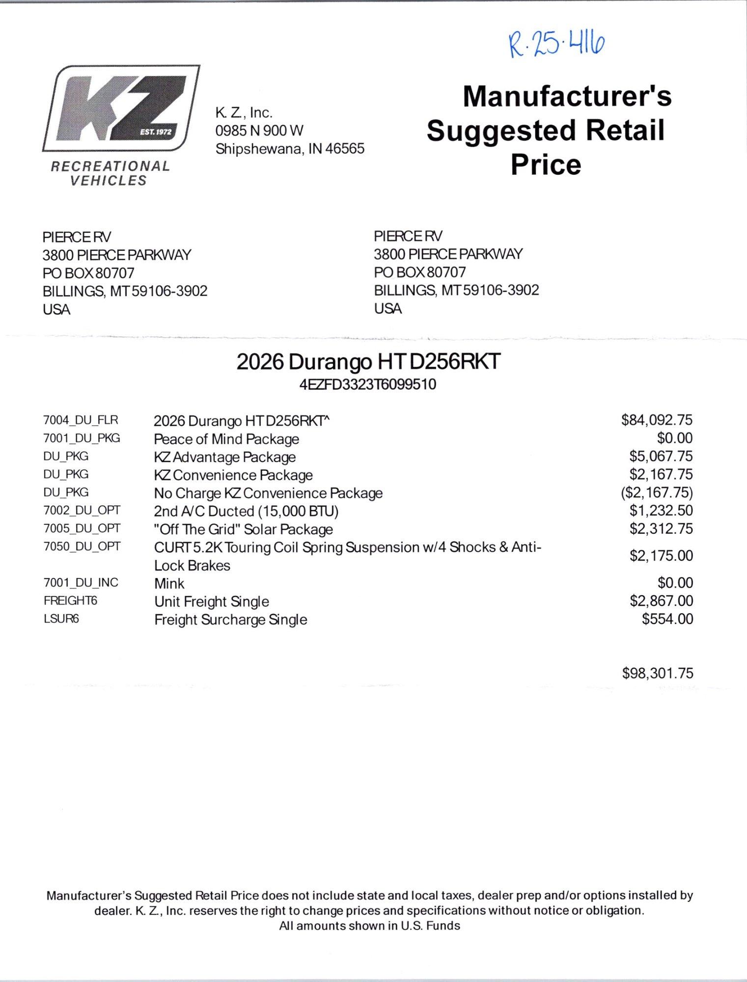 2026 K-Z 2026 K-Z Durango Half Ton - thumbnail 30