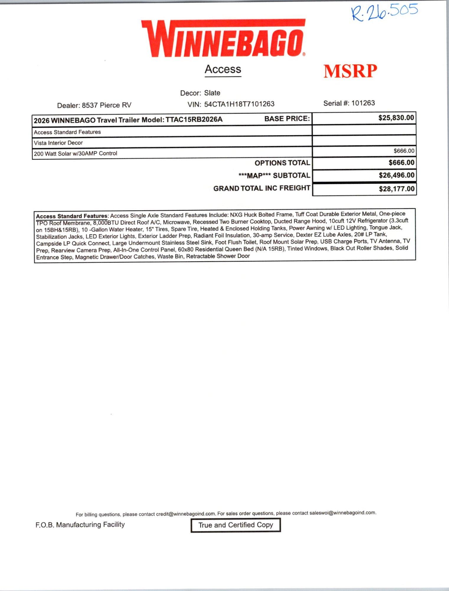 2026 Winnebago 2026 Winnebago Access - thumbnail 18