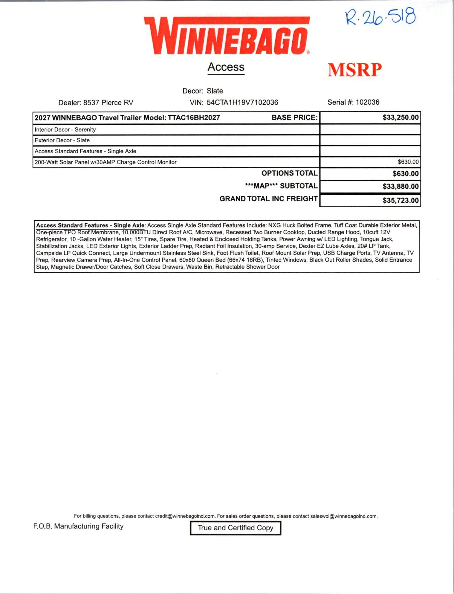 2027 Winnebago 2027 Winnebago Access - thumbnail 33
