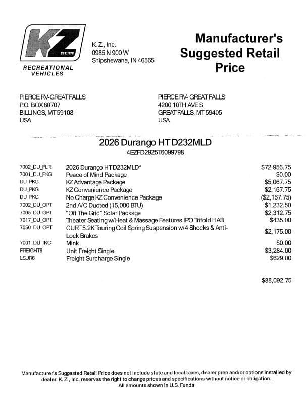 2026 K-Z 2026 K-Z Durango Half Ton - thumbnail 19