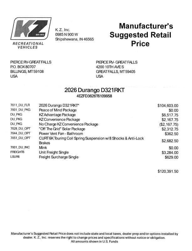 2026 K-Z 2026 K-Z Durango - thumbnail 16