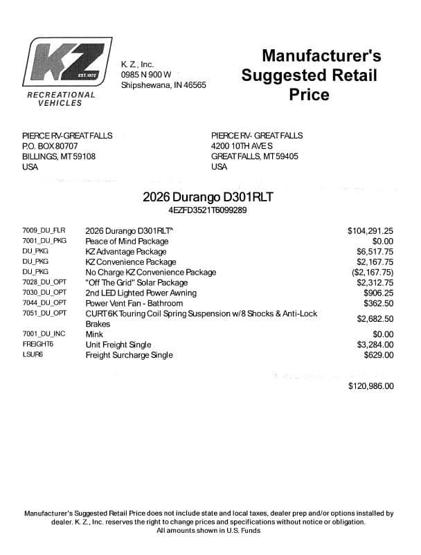 2026 K-Z 2026 K-Z Durango - thumbnail 16