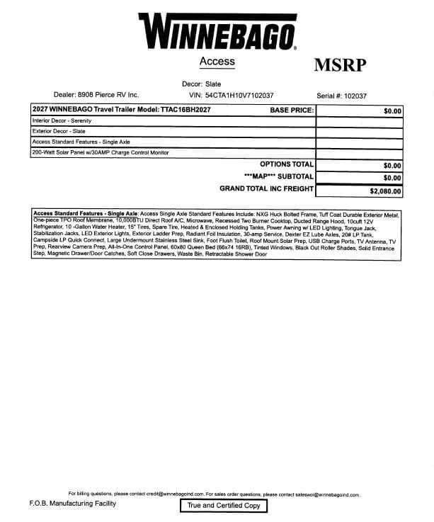 2027 Winnebago 2027 Winnebago Access - thumbnail 13